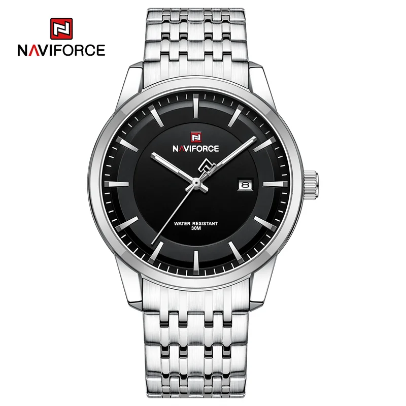 Naviforce NF9228 Black Dial Couple Watch